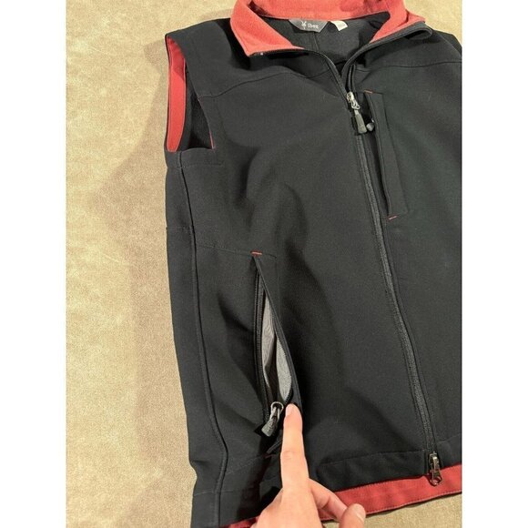 Peak iBex Climawool Stretch Woven Mens Full Zip Vest Outdoor Jacket Black Red S - Picture 3 of 8